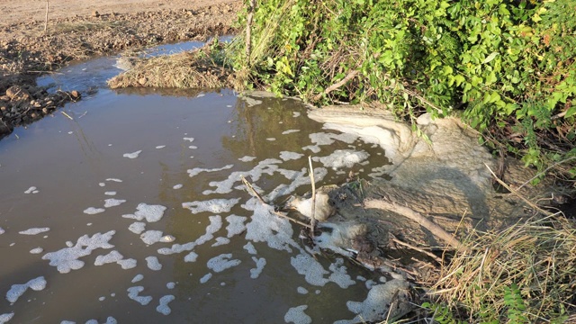 脏水从管子里流出来视频素材