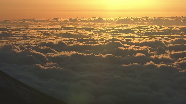 空中，云海在一年的第一次日出，日本视频素材