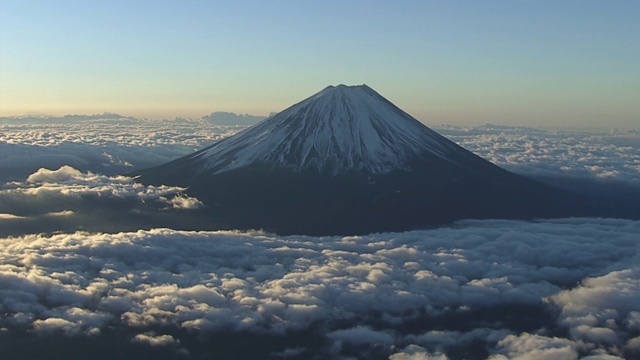 空中，富士山和云海，日本视频素材