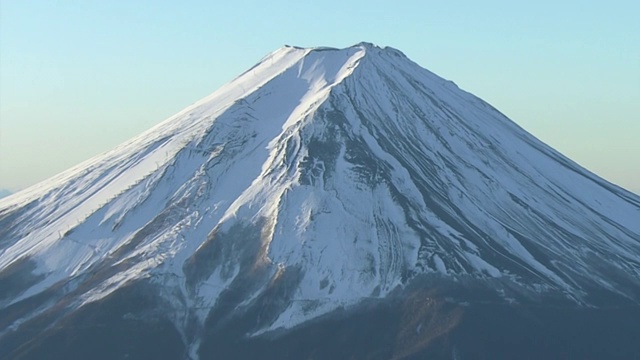 空中，富士山，山顶，ZO到全视野，日本视频素材