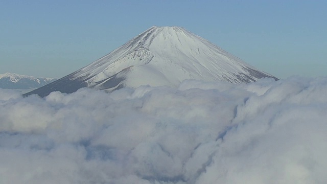 空中，富士山和云海，日本视频素材