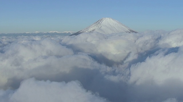 空中，富士山和云海，日本视频素材