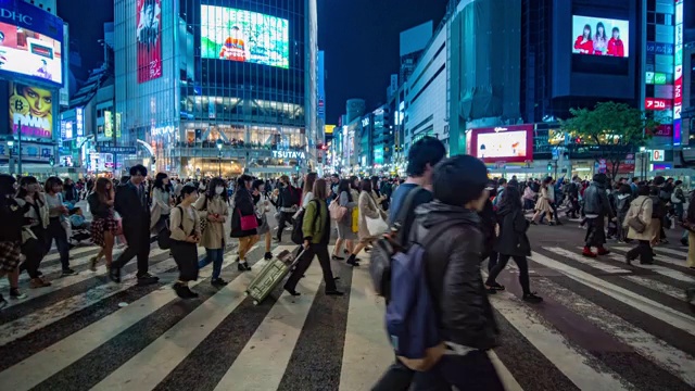 东京涉谷路口视频素材