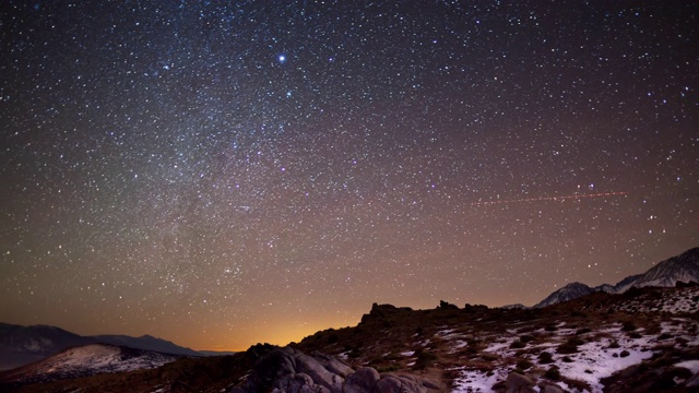 星空夜晚延时视频素材