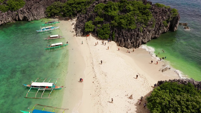 Caramoan 群岛，南甘马缨岛，菲律宾视频素材