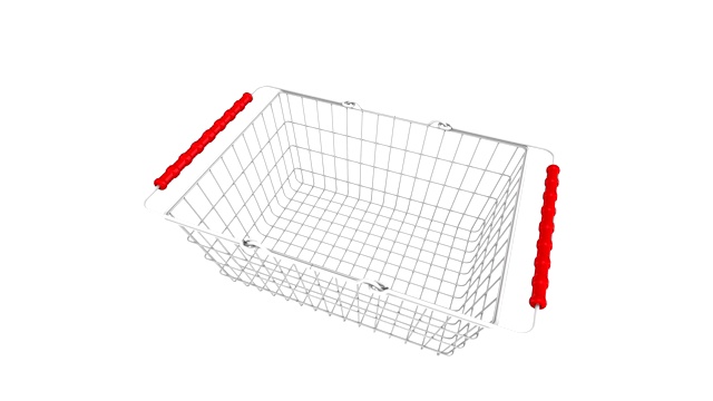空的购物篮子视频素材