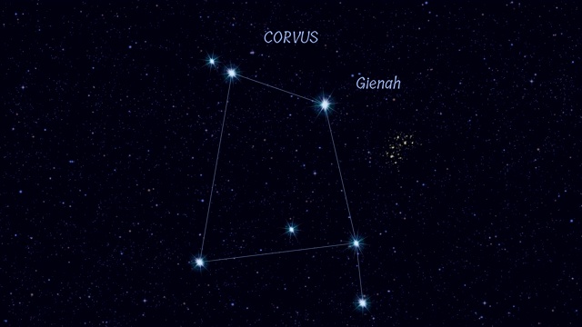 乌鸦星座，逐渐变焦旋转图像视频下载