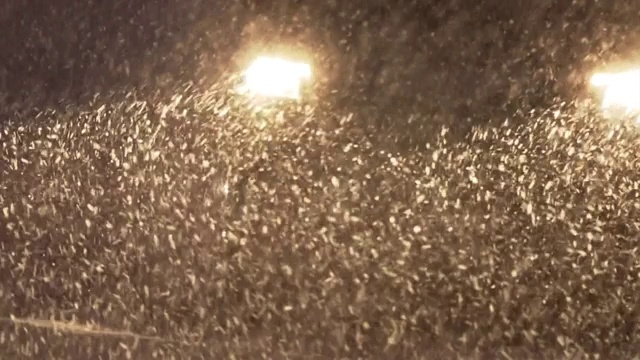 雪灯照亮，北海道，日本视频素材