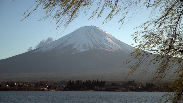 在川口湖的富士山视频素材