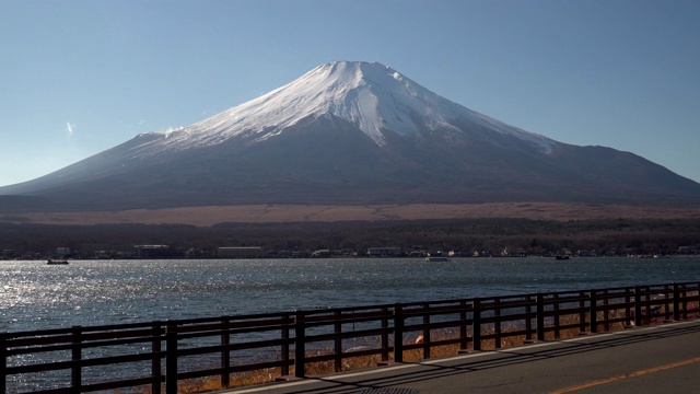 山中湖的富士山景观视频素材