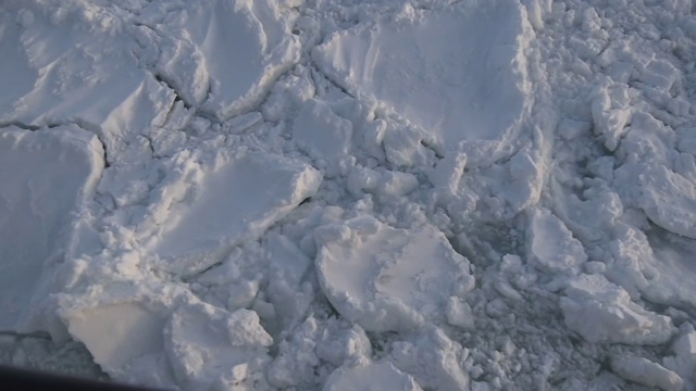 被浮冰覆盖的海洋，北海道，日本视频素材