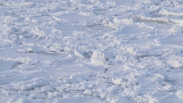 被浮冰覆盖的海洋，北海道，日本视频素材