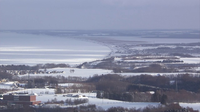 日本北海道沿岸浮冰视频素材