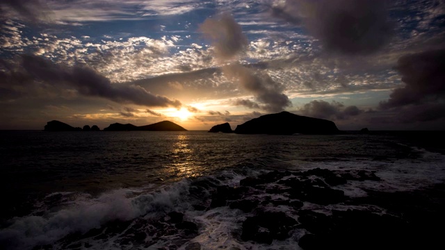 韩国济州岛Chagwido岛的日落风景视频素材