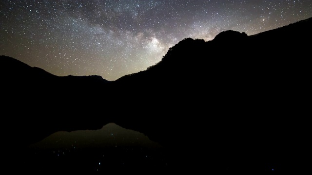 韩国庆尚北道清松郡三寺水库的夜景视频素材