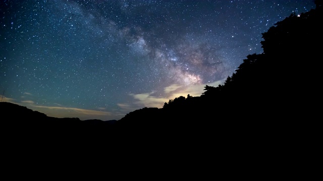 韩国江原道高原农田夜景视频素材