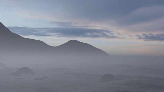 大海地平线上的群山视频素材