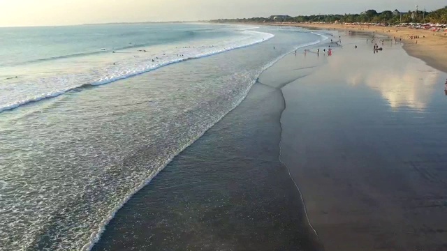 巴厘岛，库塔海滩。时间流逝。视频素材