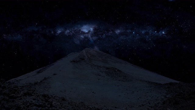 西班牙特内里费岛泰德山(pico del Teide)上空繁星闪烁的银河视频素材