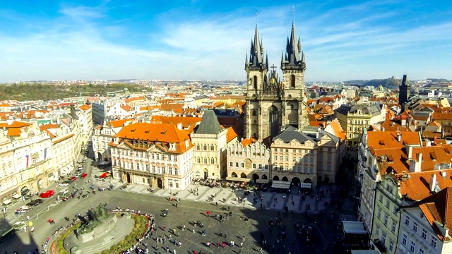 布拉格老城广场(Staromestske namesti)，捷克共和国视频素材