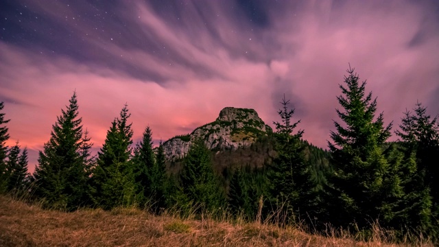 山上的夜空视频素材