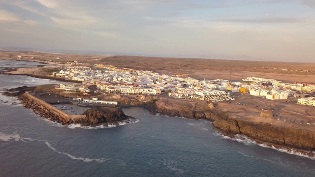 El Cotillo Aerial, Fuerteventura，西班牙视频素材