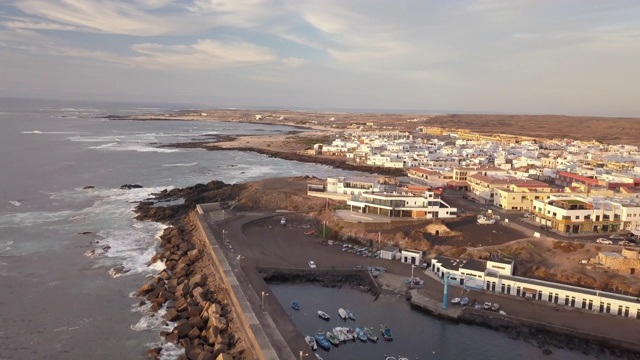 El Cotillo Aerial, Fuerteventura，西班牙视频素材