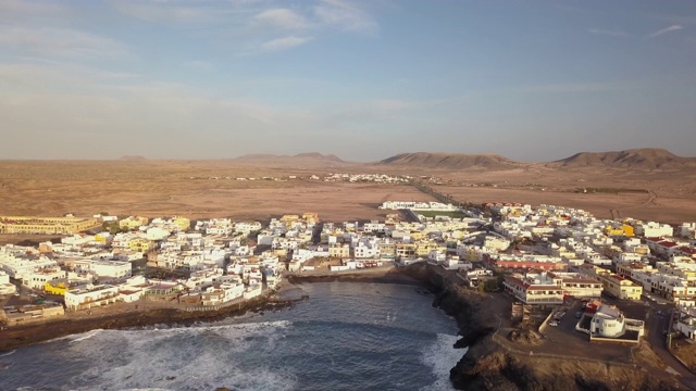 El Cotillo Aerial, Fuerteventura，西班牙视频素材