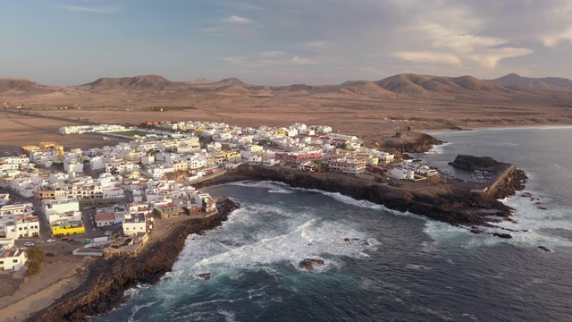 El Cotillo Aerial, Fuerteventura，西班牙视频素材