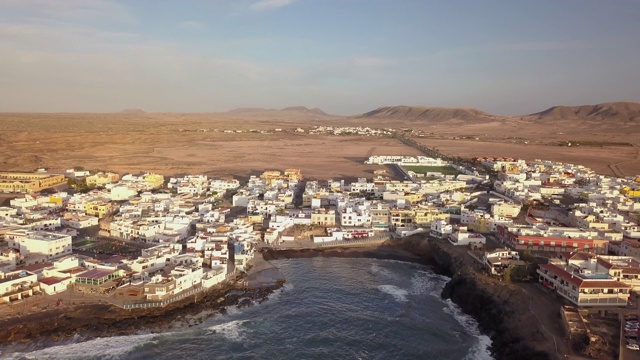 El Cotillo Aerial, Fuerteventura，西班牙视频素材