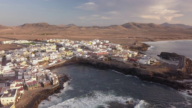 El Cotillo Aerial, Fuerteventura，西班牙视频素材