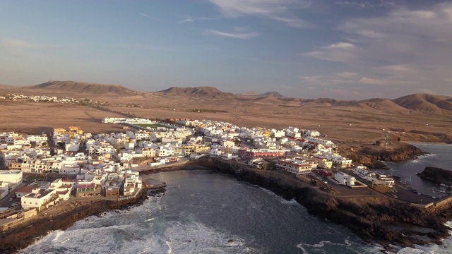 El Cotillo Aerial, Fuerteventura，西班牙视频素材