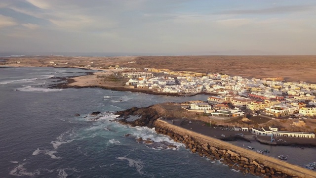 El Cotillo Aerial, Fuerteventura，西班牙视频素材