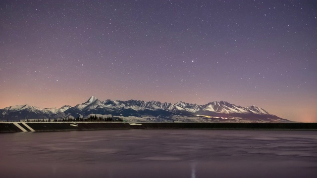 夜空和水面上的星星视频素材