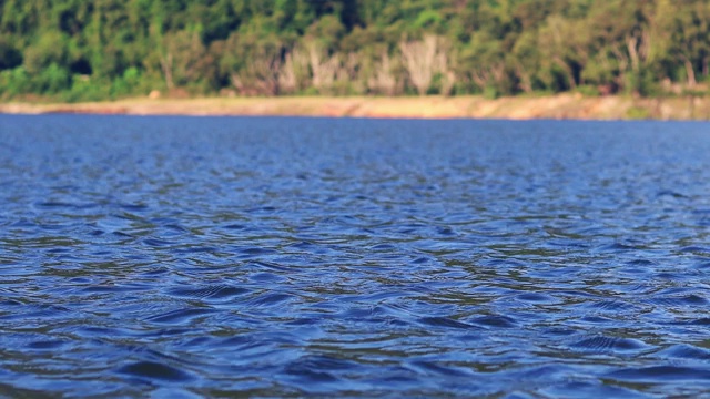 平静的湖水随风而动视频素材