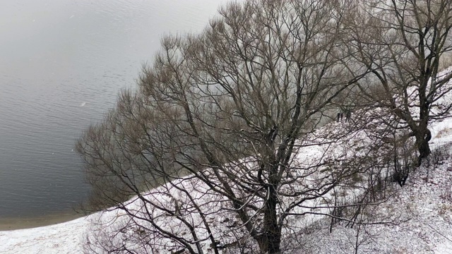 冬天河流背景视频素材