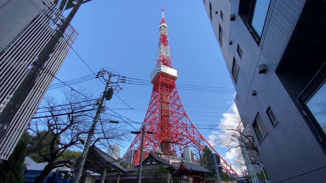 日本的东京塔，风景视频素材