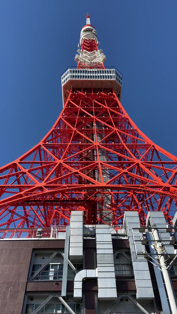 日本的东京塔，风景视频素材