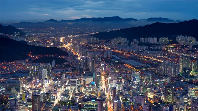 夜景/釜山镇，釜山，韩国视频素材