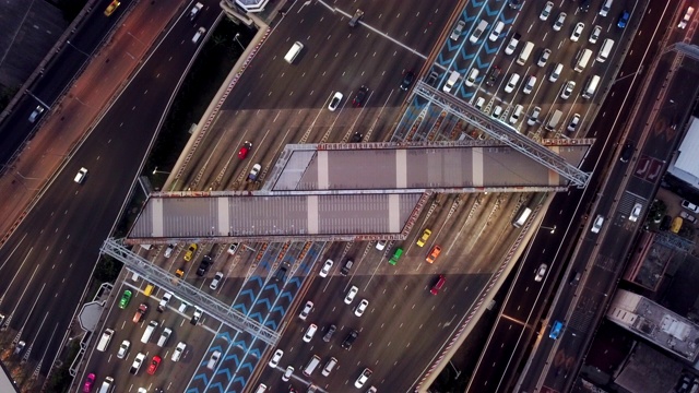 高速公路鸟瞰图视频素材