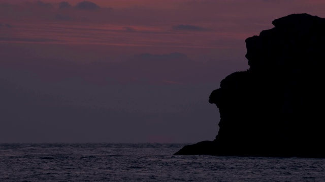 韩国济州岛Chagwido岛的日落风景视频素材