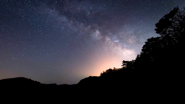 夜空风景/江原道，韩国视频素材