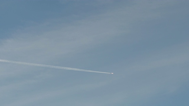 高空飞行的喷气式飞机视频素材