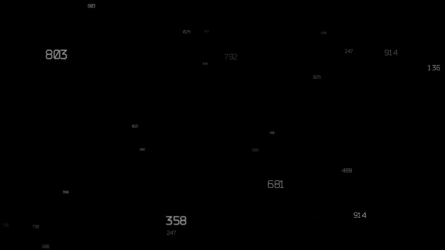 快速计数的白色数字在空间上的黑色背景高清1920x1080视频素材