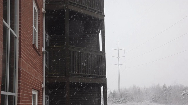 从里面看雪视频素材