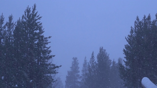 冬季暴风雪在捷别尔卡，摩尔曼斯克，俄罗斯视频素材