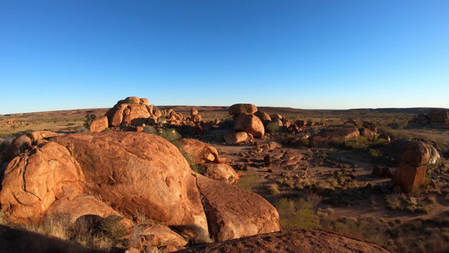 devil Marbles Reserve鸟瞰图视频素材