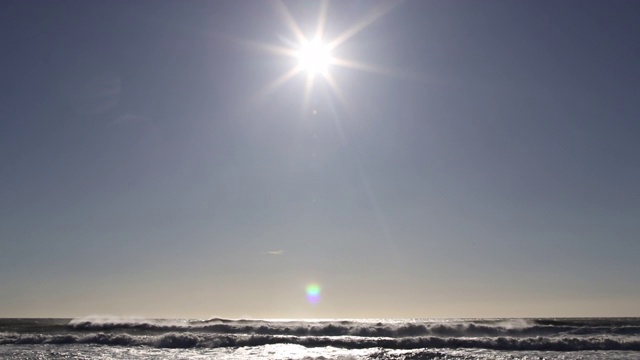 海景与海浪与太阳视频素材