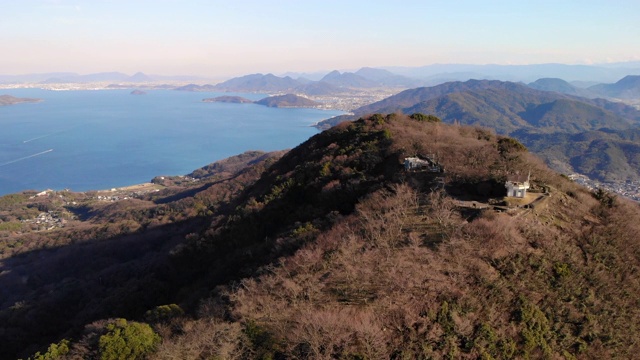 日本koku kagawa mitoyo海洋无人机视图视频素材