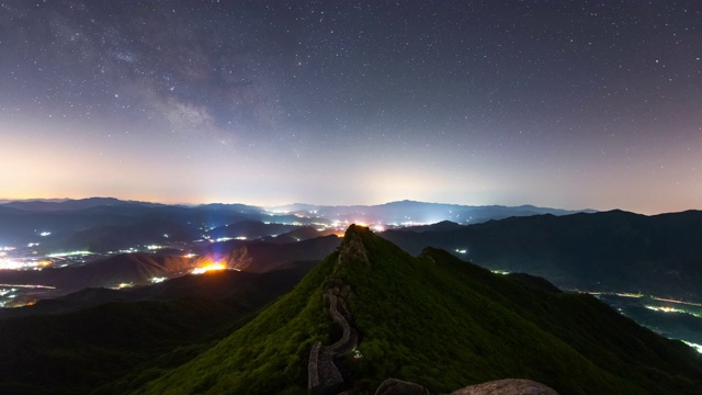 夜山天空/庆尚南道，韩国视频素材